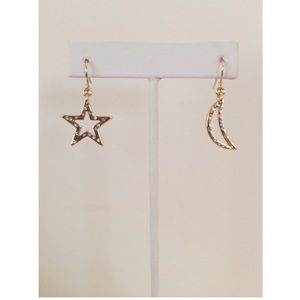 NWT J.CREW Moon & Star Sparkly Earrings